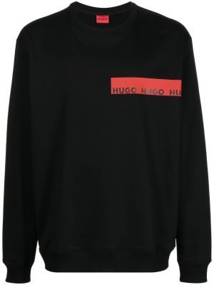 Trykt sweatshirt Hugo svart