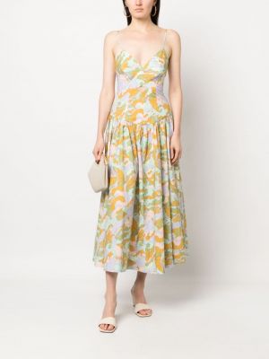 Kleid aus baumwoll mit print Alemais gelb
