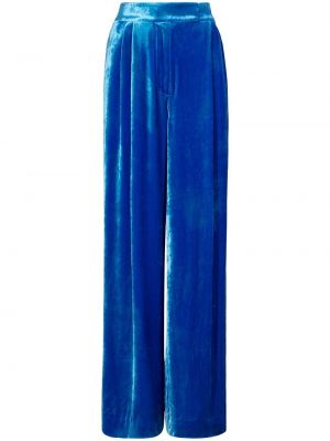 Aksamitne spodnie relaxed fit Proenza Schouler niebieskie