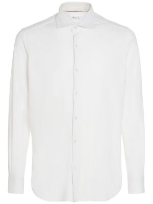 Camisa de algodón Loro Piana blanco