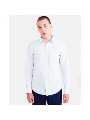 Camisa slim fit con estampado manga larga Dockers blanco