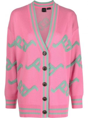 Jacquard strikkegenser Pinko rosa