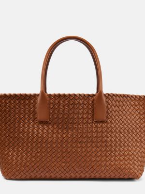 Кожаная сумка Bottega Veneta коричневая