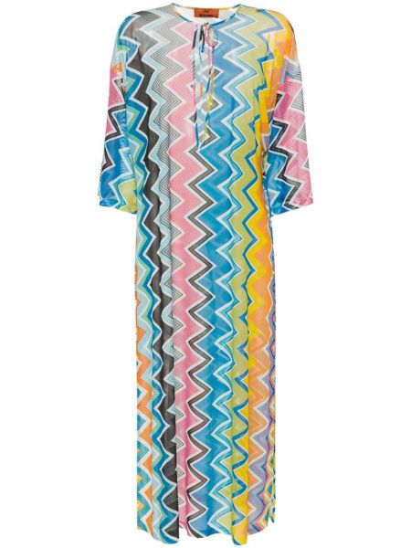 Μάξι φόρεμα με σχέδιο από διχτυωτό Missoni μπλε