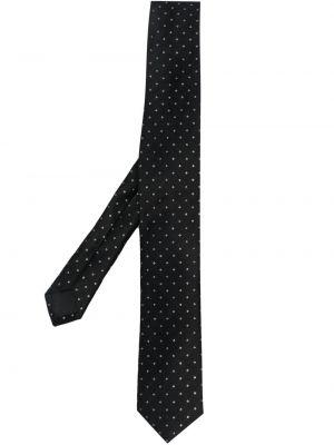 Kravata iz žakarda Karl Lagerfeld črna