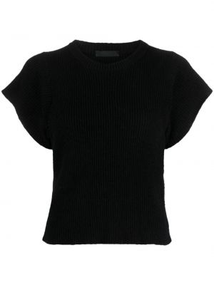 Haut en tricot avec manches courtes Wardrobe.nyc noir