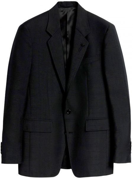 Мохеровая шерстяная куртка Lardini черная