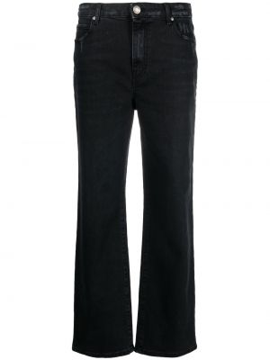 Straight fit džíny s oděrkami Pinko černé
