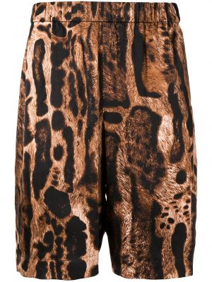 Leopard trykt bermudashorts Edward Crutchley brun