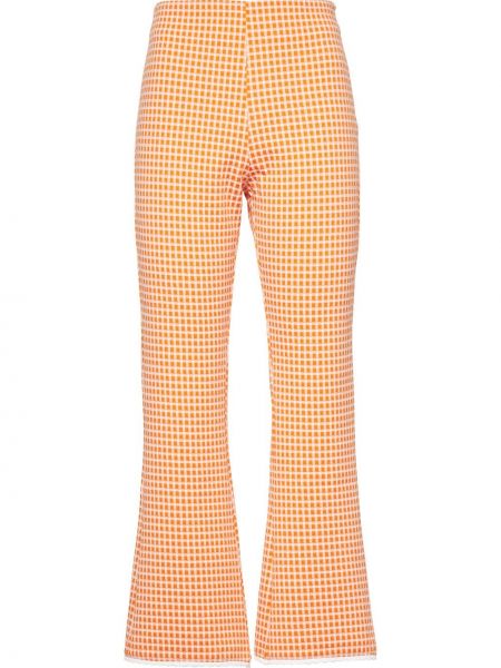 Pantalones a cuadros Miu Miu naranja