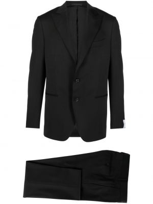 Vlnený oblek Caruso čierna