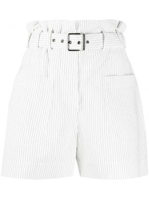 Pantalones cortos a rayas Brunello Cucinelli blanco