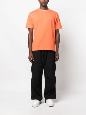 Medvilninis siuvinėtas marškinėliai Heron Preston oranžinė