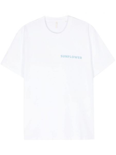T-shirt di cotone Sunflower bianco