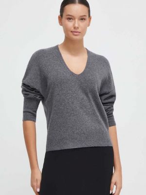 Sweter wełniany Sisley szary