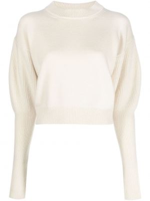 Sweter wełniany z kaszmiru Alexander Mcqueen biały