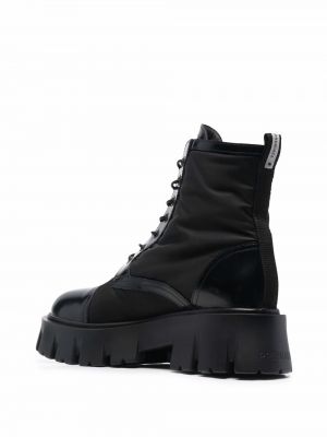 Chunky krajkové šněrovací kotníkové boty Premiata černé