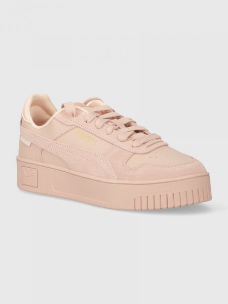 Sneakersy skórzane Puma różowe