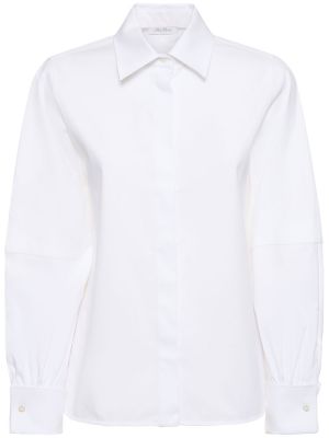 Bavlněná košile Max Mara bílá
