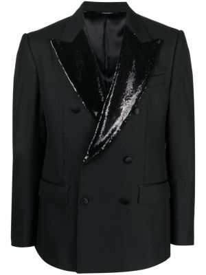 Blazer s cekini Dolce & Gabbana črna
