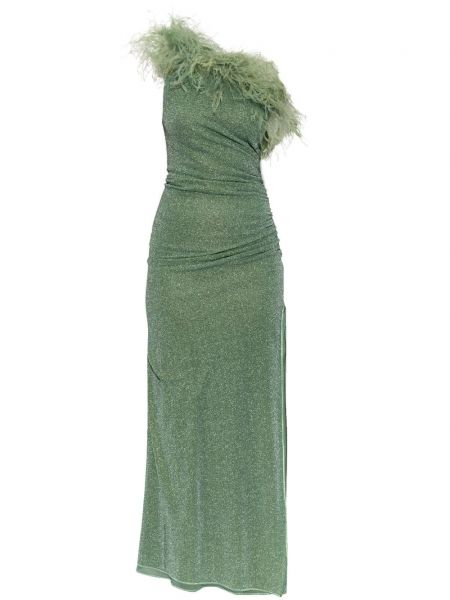 Φόρεμα με έναν ώμο με φτερά Oséree πράσινο