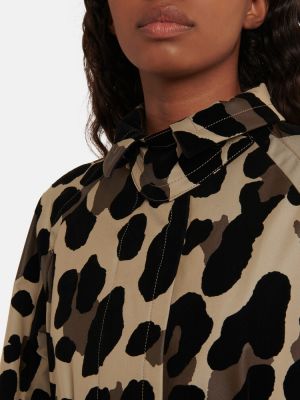 Palton din bumbac cu imagine cu model leopard Sacai