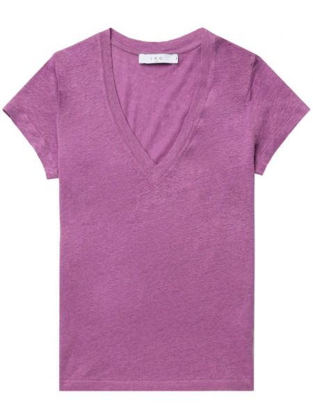Lininis marškinėliai Iro violetinė