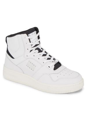 Δερμάτινα sneakers Tommy Jeans λευκό