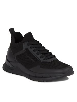 Кружевные туфли на шнуровке Calvin Klein черные
