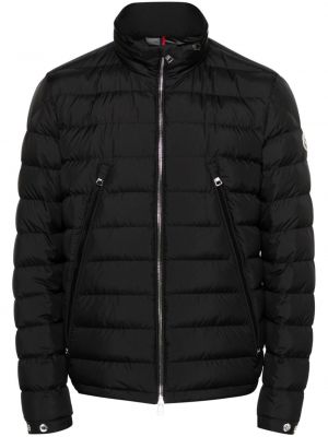 Pernata jakna s kapuljačom Moncler crna