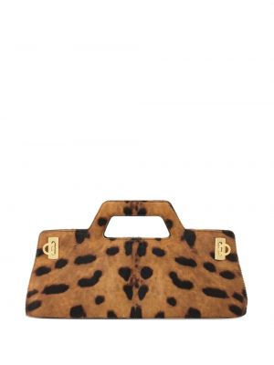 Geantă shopper cu imagine cu model leopard Ferragamo
