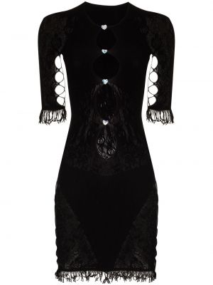 Коктейлна рокля Poster Girl черно