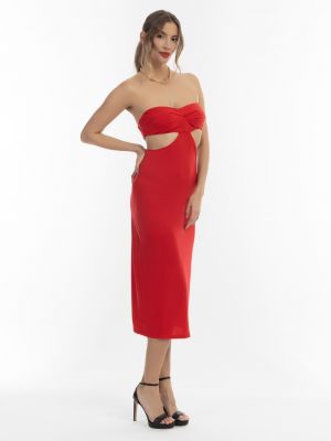 Midi haljina Faina crvena