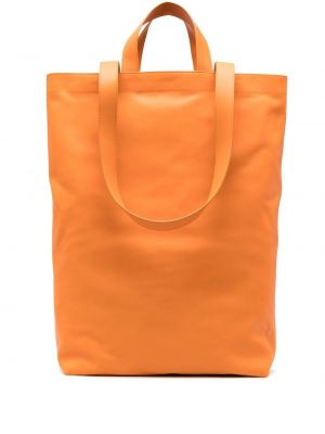 Kožená shopper kabelka Marsèll oranžová