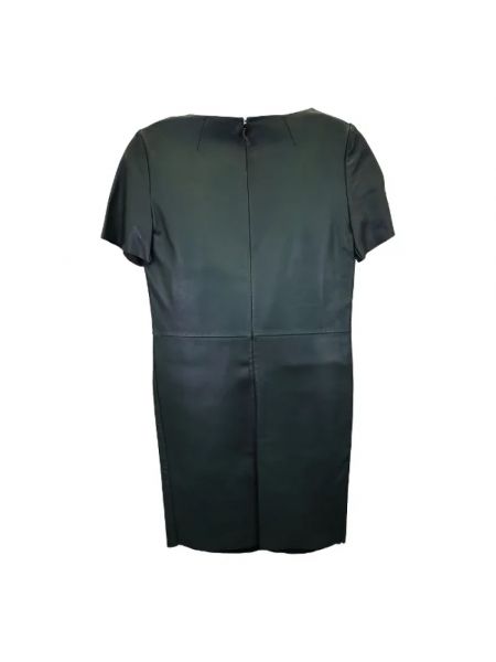 Vestido de cuero retro Yves Saint Laurent Vintage verde