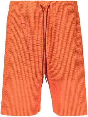 Pantalones cortos deportivos con cordones Homme Plissé Issey Miyake naranja