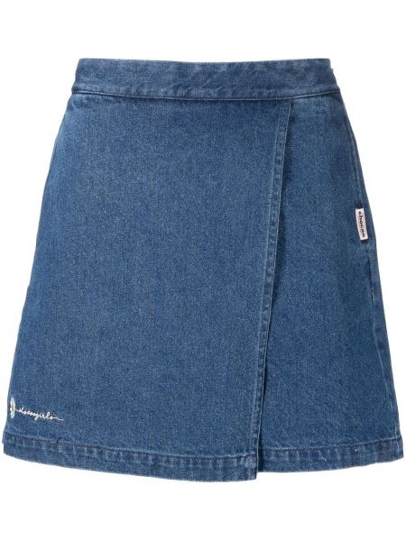 Džínové šortky s výšivkou :chocoolate modré