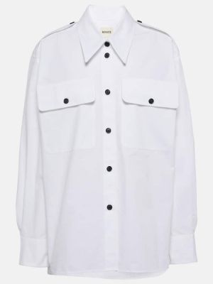 Camicia di cotone Khaite bianco