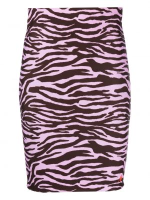 Spódnica midi z nadrukiem w zebrę The Attico