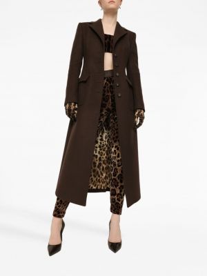 Raštuotas crop top be rankovių leopardinis Dolce & Gabbana