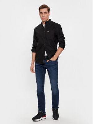 Džínová košile Tommy Jeans černá