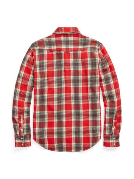 Flanelová kostkovaná bavlněná košile Ralph Lauren Rrl