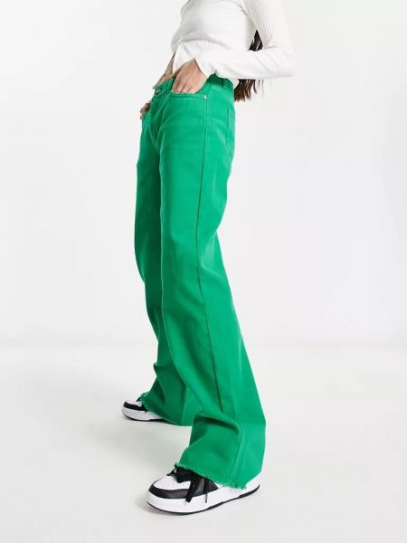 Прямые джинсы Sixth June зеленые