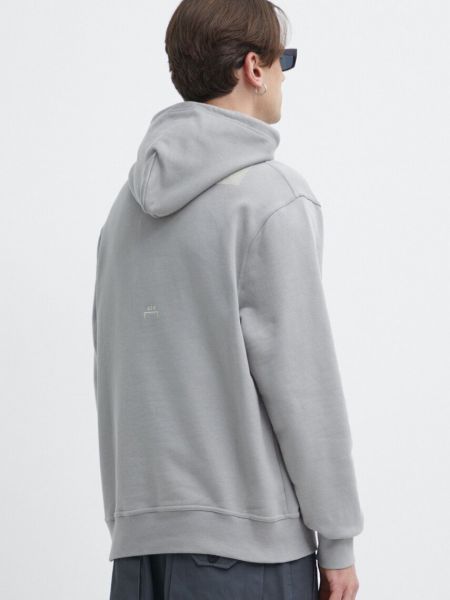 Хлопковый свитер с капюшоном с принтом A-cold-wall* серый