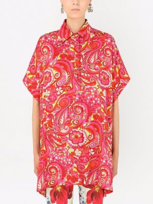 Hedvábná košile s potiskem s paisley potiskem Dolce & Gabbana