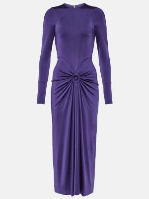 Midi obleka Victoria Beckham vijolična