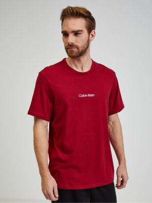 Poliészter pamut póló Calvin Klein - piros