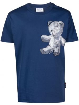 T-shirt con stampa paisley Philipp Plein blu