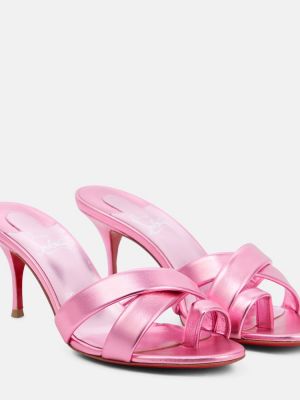 Кожаные сандалии Christian Louboutin, розовые