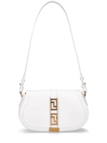 Lær mini bag Versace hvit